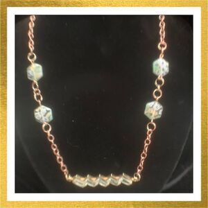 HAND CRAFTED Upcycled Vintage RHINESTONE Pendant MILLEFIORI Glass Beads NECKLACE